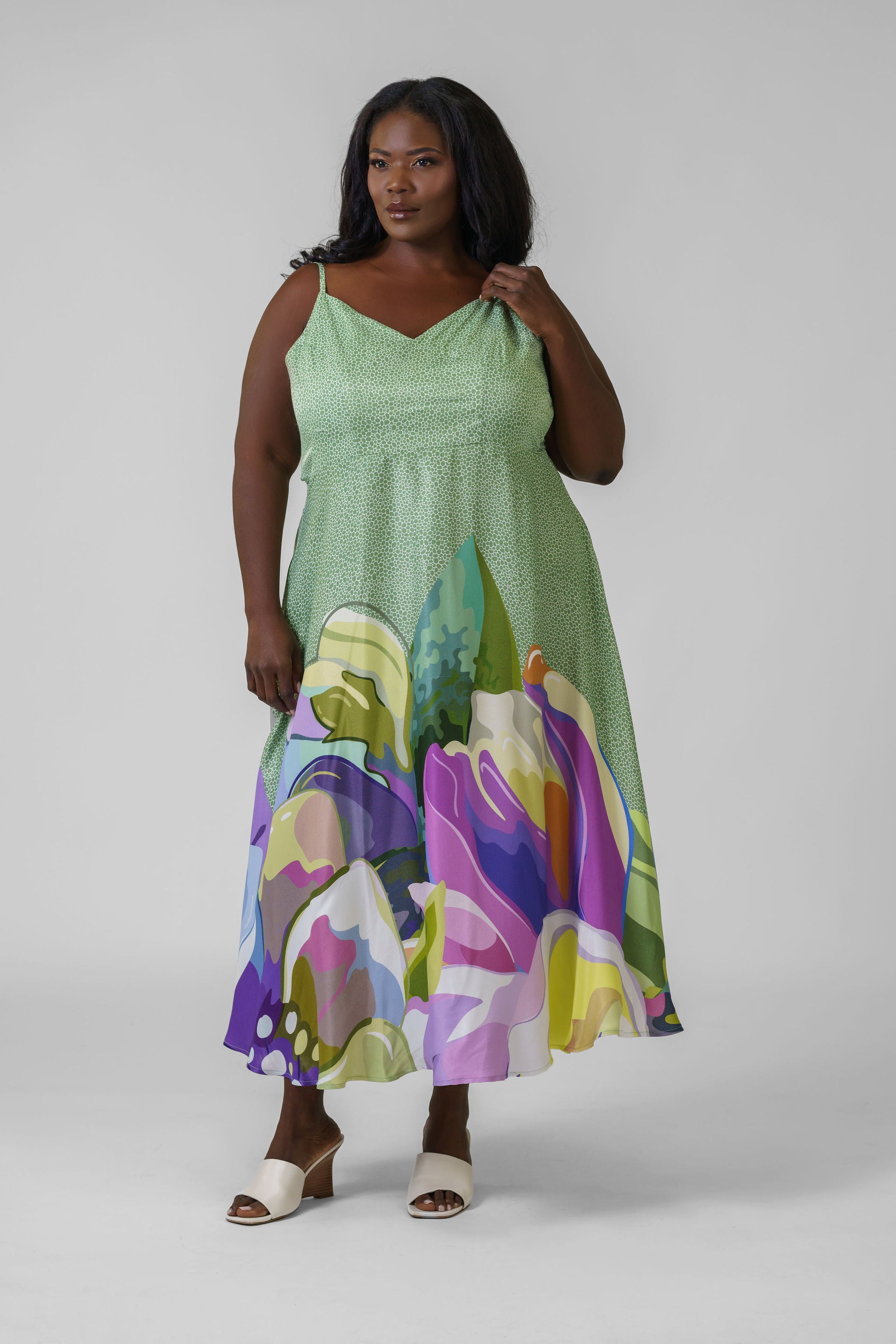 AEMEE DRESS FLORAL plus-size - AMOUR781