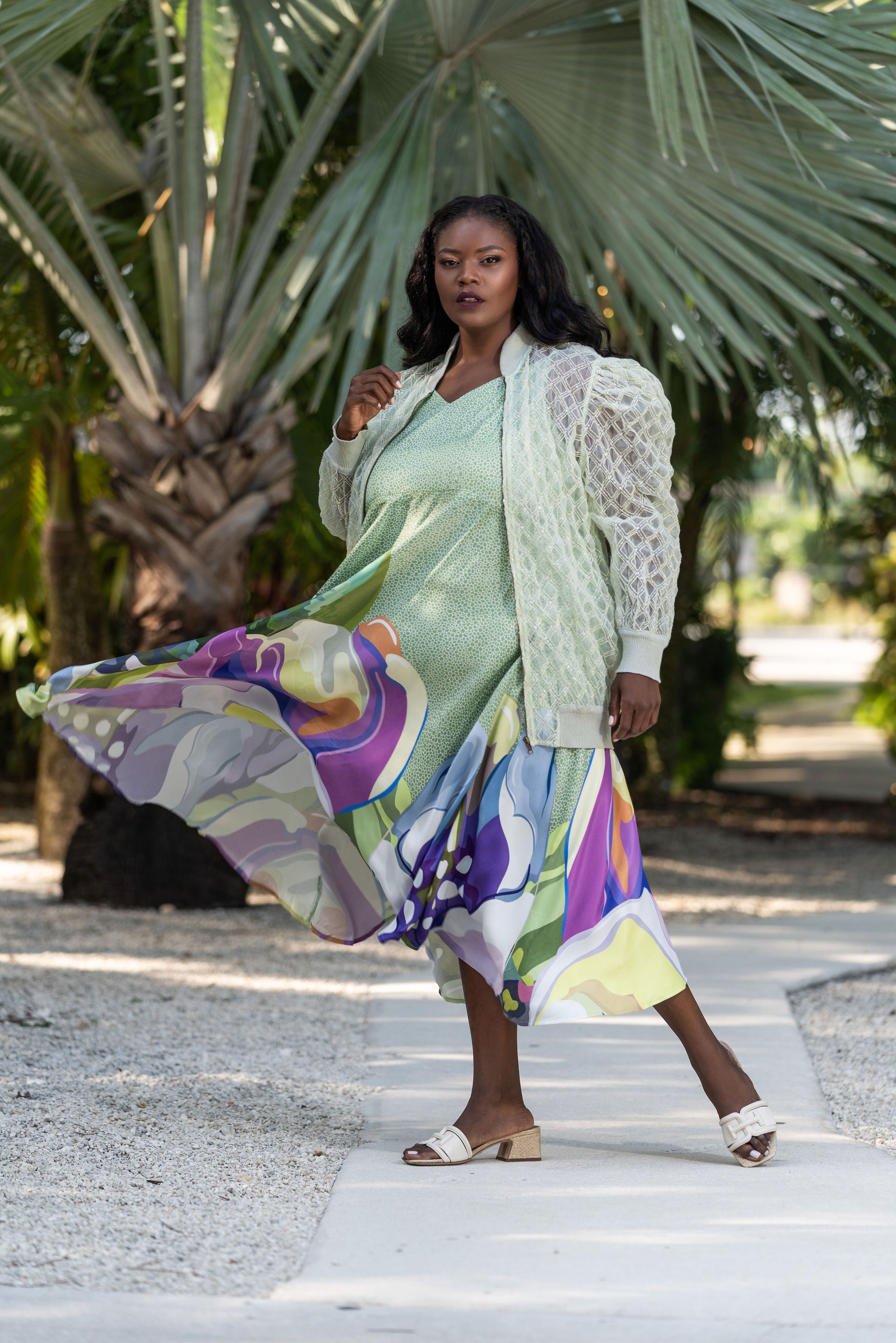 AEMEE DRESS FLORAL plus-size - AMOUR781