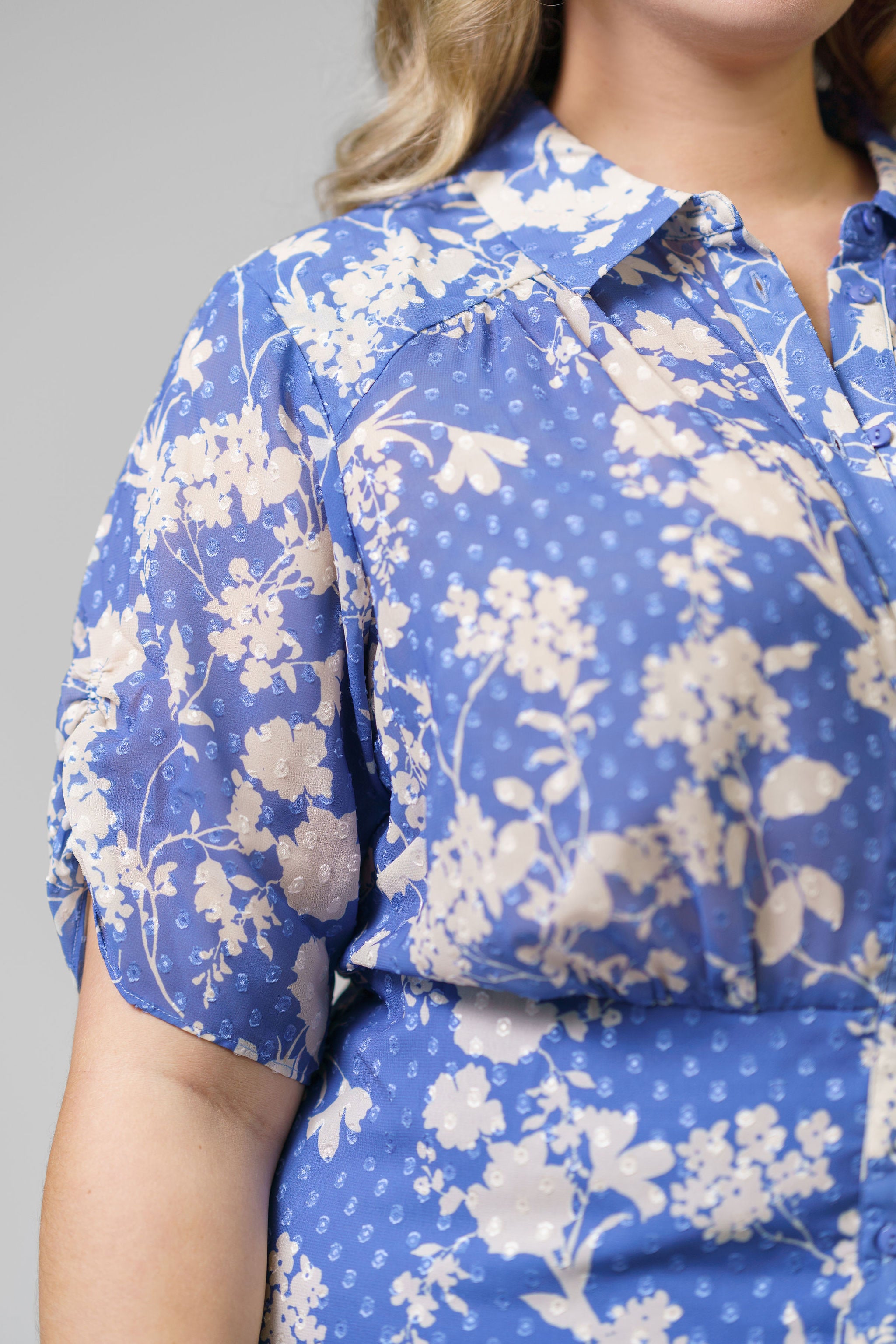 CLIP DOT SHIRTDRESS plus-size - AMOUR781