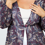 TRISH LONG DUSTER GAUZE plus-size - AMOUR781