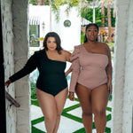 ONE SHOULDER BODYSUIT plus-size - AMOUR781