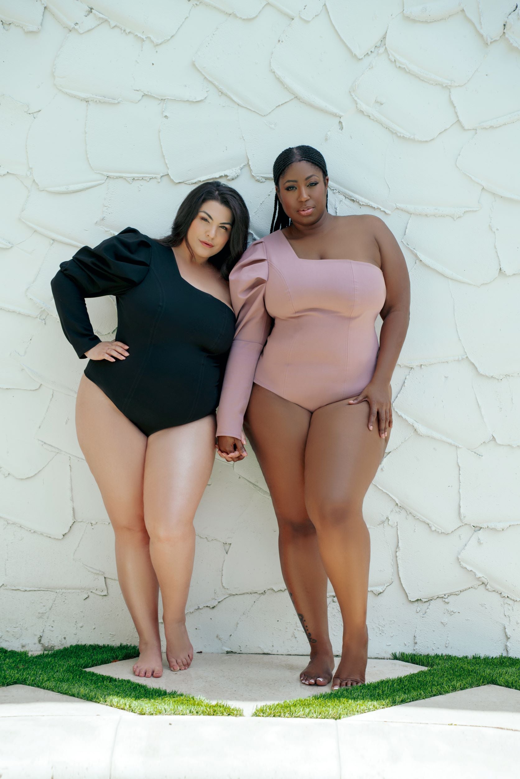 ONE SHOULDER BODYSUIT plus-size - AMOUR781