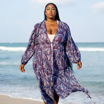 TRISH LONG DUSTER GAUZE plus-size - AMOUR781