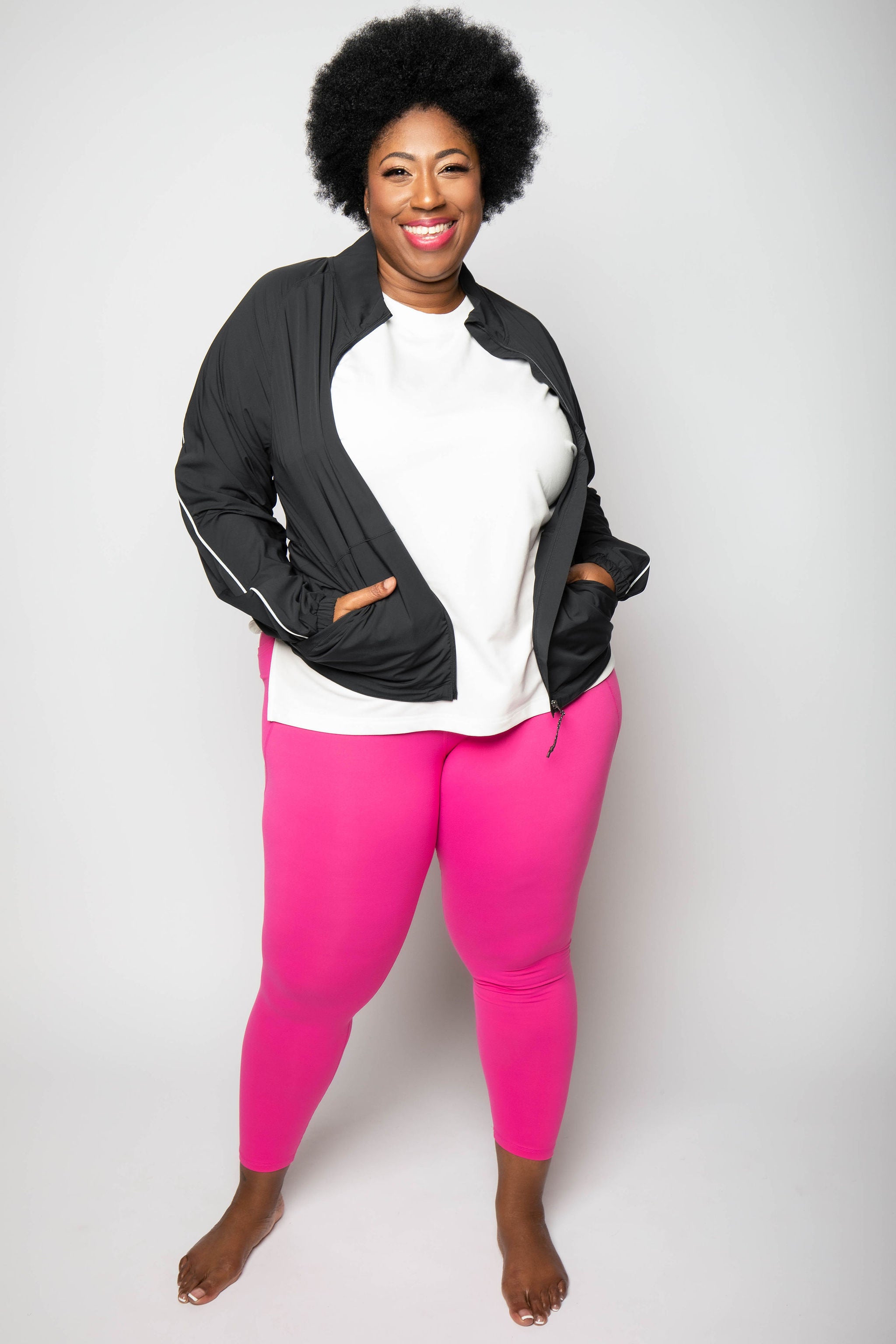 woman wearing luxury plus size activewear