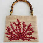 BAMBOO HANDLE CORAL BAG plus-size - AMOUR781