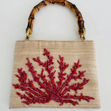 BAMBOO HANDLE CORAL BAG plus-size - AMOUR781