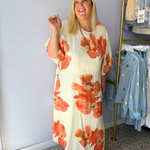 Blurred Floral Simmi Dress plus-size - AMOUR781