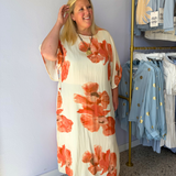Blurred Floral Simmi Dress plus-size - AMOUR781