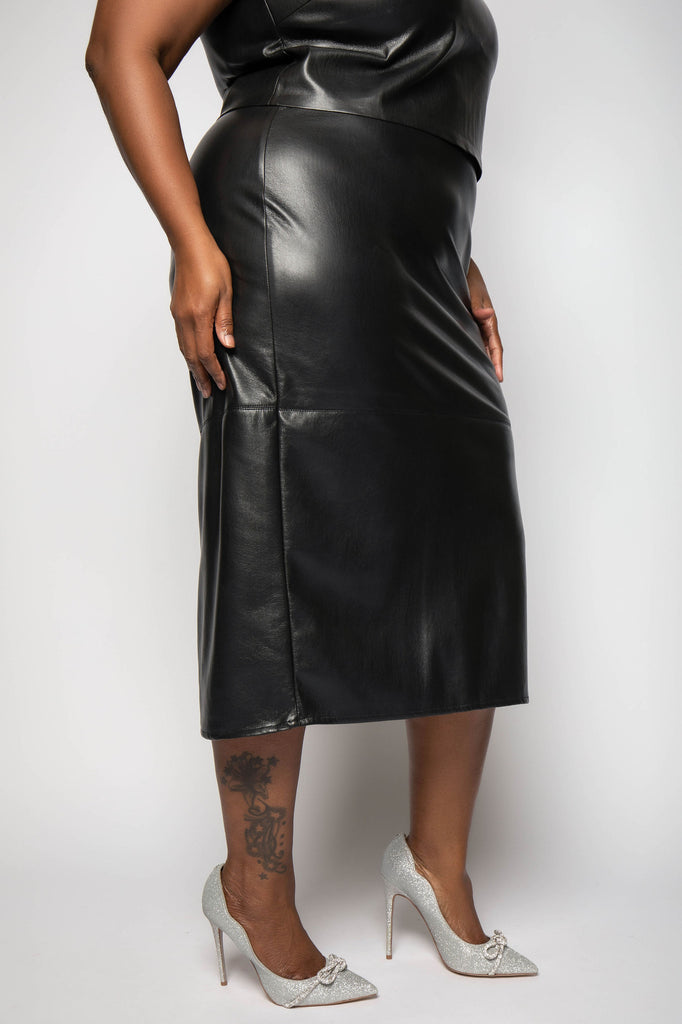 BETTER THAN LEATHER PENCIL SKIRT - AMOUR781
