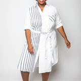 LONG ALEX SHIRTDRESS RIBBON plus-size - AMOUR781