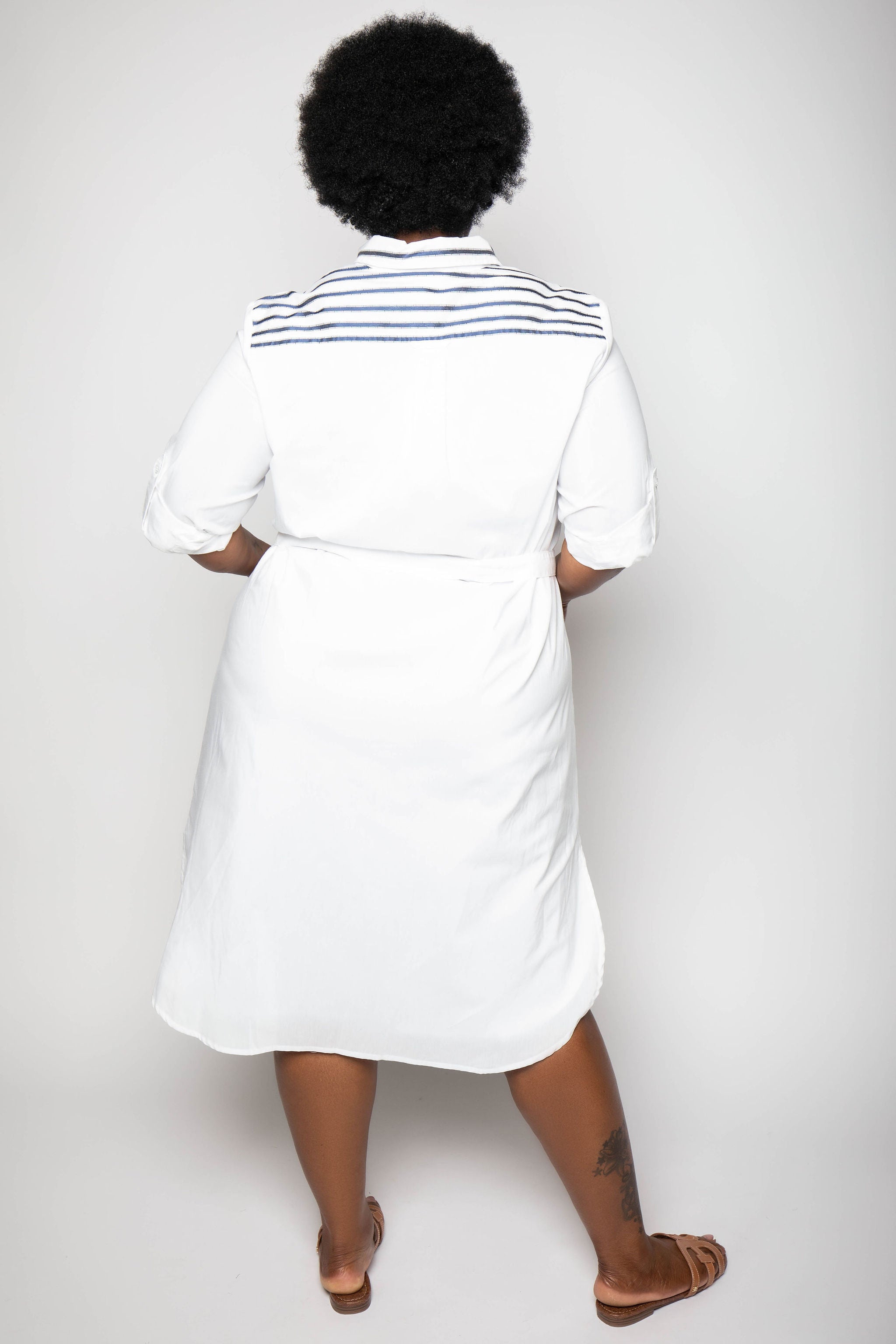 LONG ALEX SHIRTDRESS RIBBON plus-size - AMOUR781