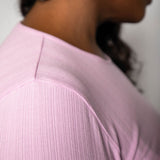 ELBOW SLEEVE CREW NECK T-SHIRT plus-size - AMOUR781