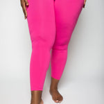 TAPERED BAND ESSENTIAL SOLID HIGH WAISTED LEGGING - AMOUR781