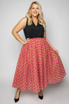 Lalica Life Midi Ruching Skirt Stone Blue Aop Tea F main image 1