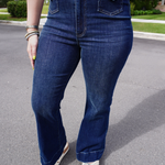 HANNAH HIGH RISE FLARE WITH MINI PATCH POCKETS plus-size - AMOUR781