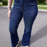 HANNAH HIGH RISE FLARE WITH MINI PATCH POCKETS plus-size - AMOUR781