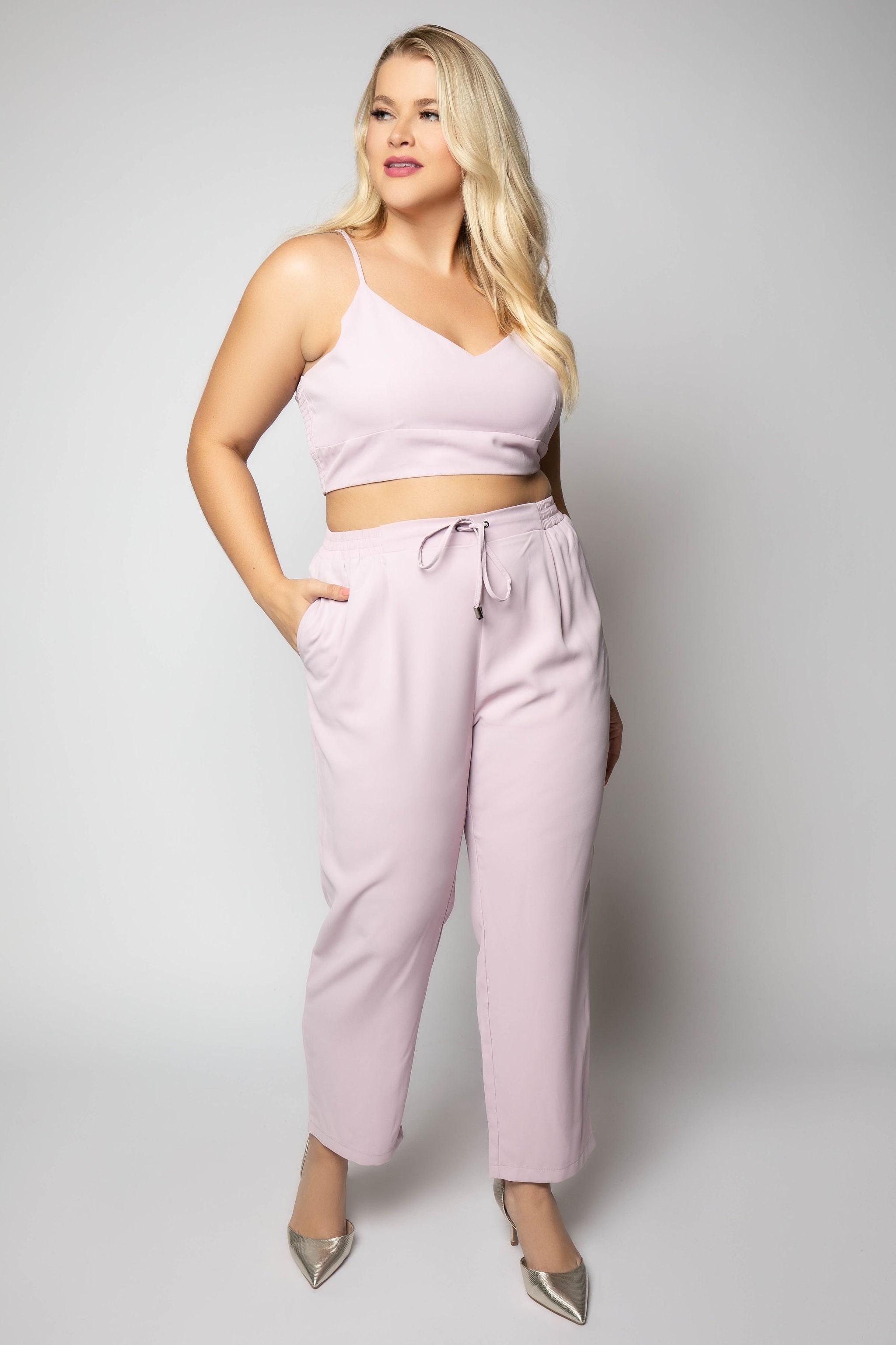 3 PIECE WOVEN PANT SUIT plus-size - AMOUR781