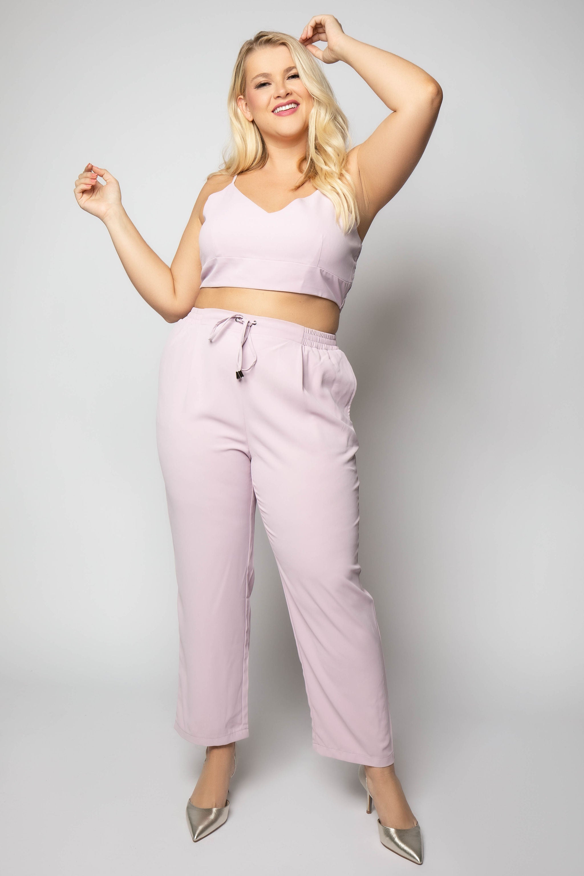 3 PIECE WOVEN PANT SUIT plus-size - AMOUR781