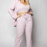 3 PIECE WOVEN PANT SUIT plus-size - AMOUR781