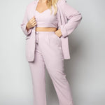 3 PIECE WOVEN PANT SUIT plus-size - AMOUR781