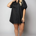 POPLIN TUNIC SHIRTDRESS plus-size - AMOUR781