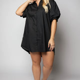 POPLIN TUNIC SHIRTDRESS plus-size - AMOUR781