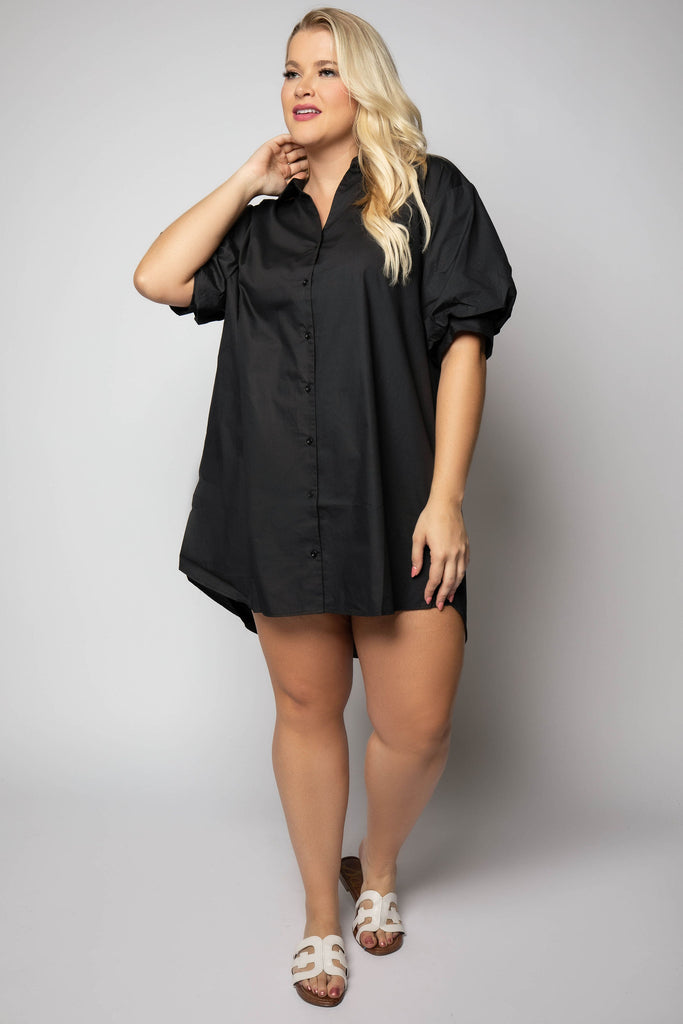 POPLIN TUNIC SHIRTDRESS Designed by GeeGee.