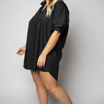POPLIN TUNIC SHIRTDRESS plus-size - AMOUR781