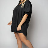 POPLIN TUNIC SHIRTDRESS plus-size - AMOUR781
