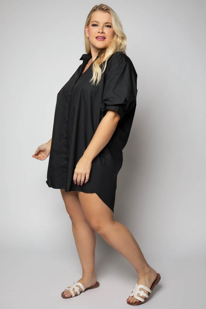 POPLIN TUNIC SHIRTDRESS Designed by GeeGee.