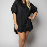 POPLIN TUNIC SHIRTDRESS plus-size - AMOUR781
