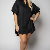 POPLIN TUNIC SHIRTDRESS plus-size - AMOUR781