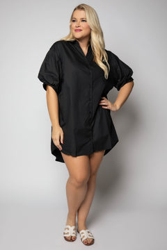 POPLIN TUNIC SHIRTDRESS plus-size - AMOUR781
