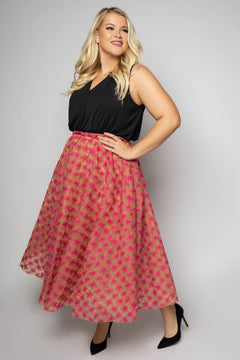 FLORAL TEA SKIRT plus-size - AMOUR781