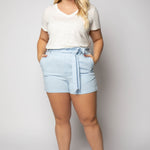 BABY BLUE SHORTS plus-size - AMOUR781