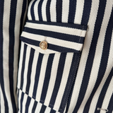 CREAM & NAVY STRIPE BLAZER plus-size - AMOUR781