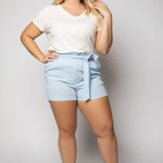 BABY BLUE SHORTS plus-size - AMOUR781