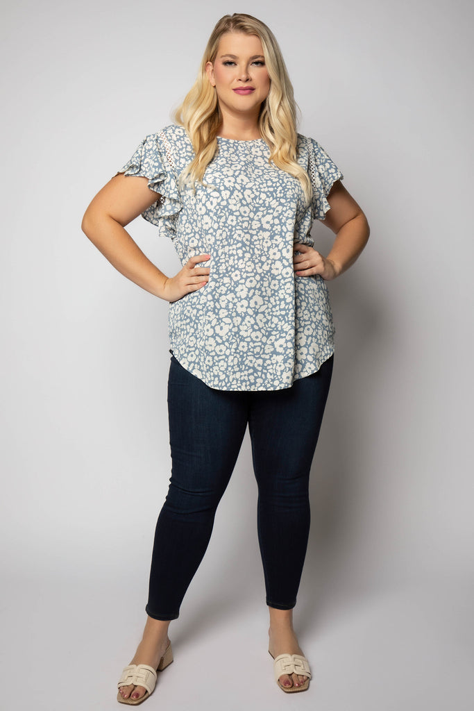 Ruffle Flower Shirt Designed by GeeGee.