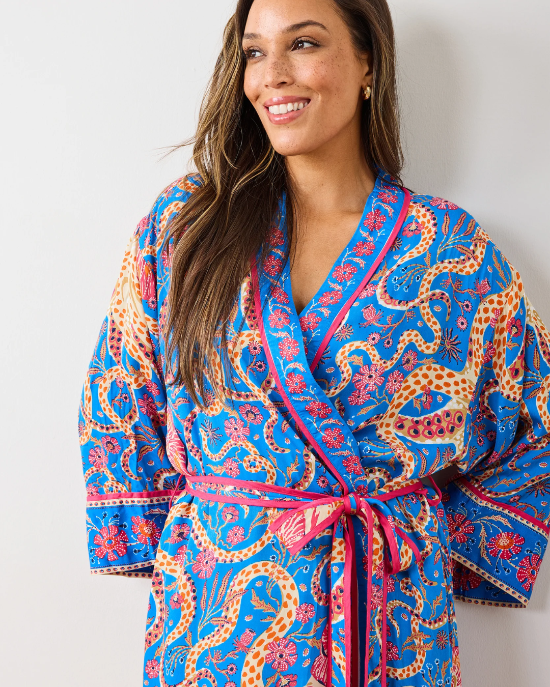 OCTOPUS ISLE SATIN ROBE plus-size - AMOUR781
