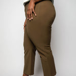 HIGH WAIST CROP FLARE PANT plus-size - AMOUR781