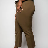 HIGH WAIST CROP FLARE PANT plus-size - AMOUR781