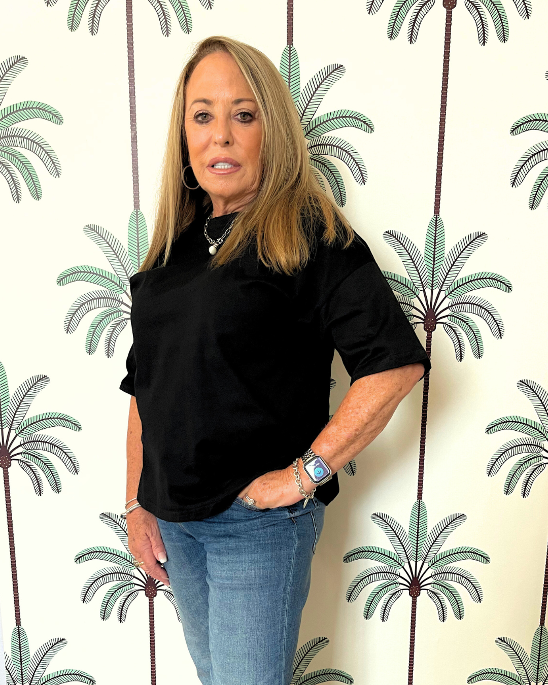 BLACK BOW BACK T-SHIRT plus-size - AMOUR781