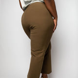 HIGH WAIST CROP FLARE PANT plus-size - AMOUR781
