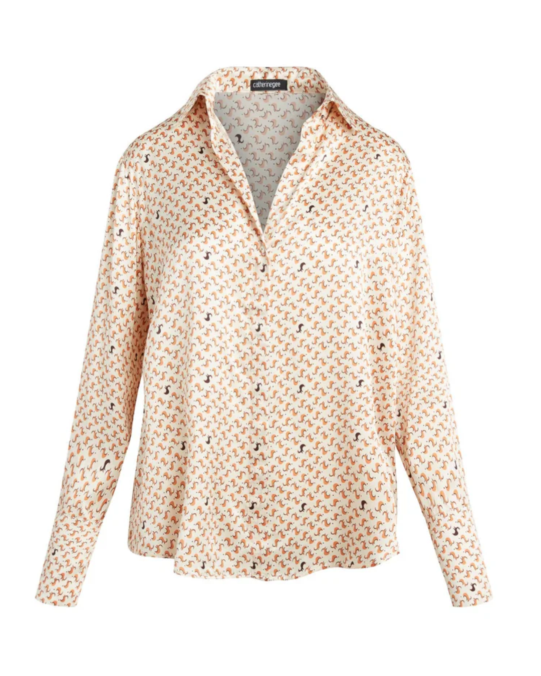 DARIA FRENCH CUFF SILK BLOUSE- Lexi plus-size - AMOUR781
