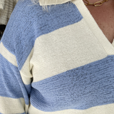 COSMO KNIT JUMPER - Blue/White stripe