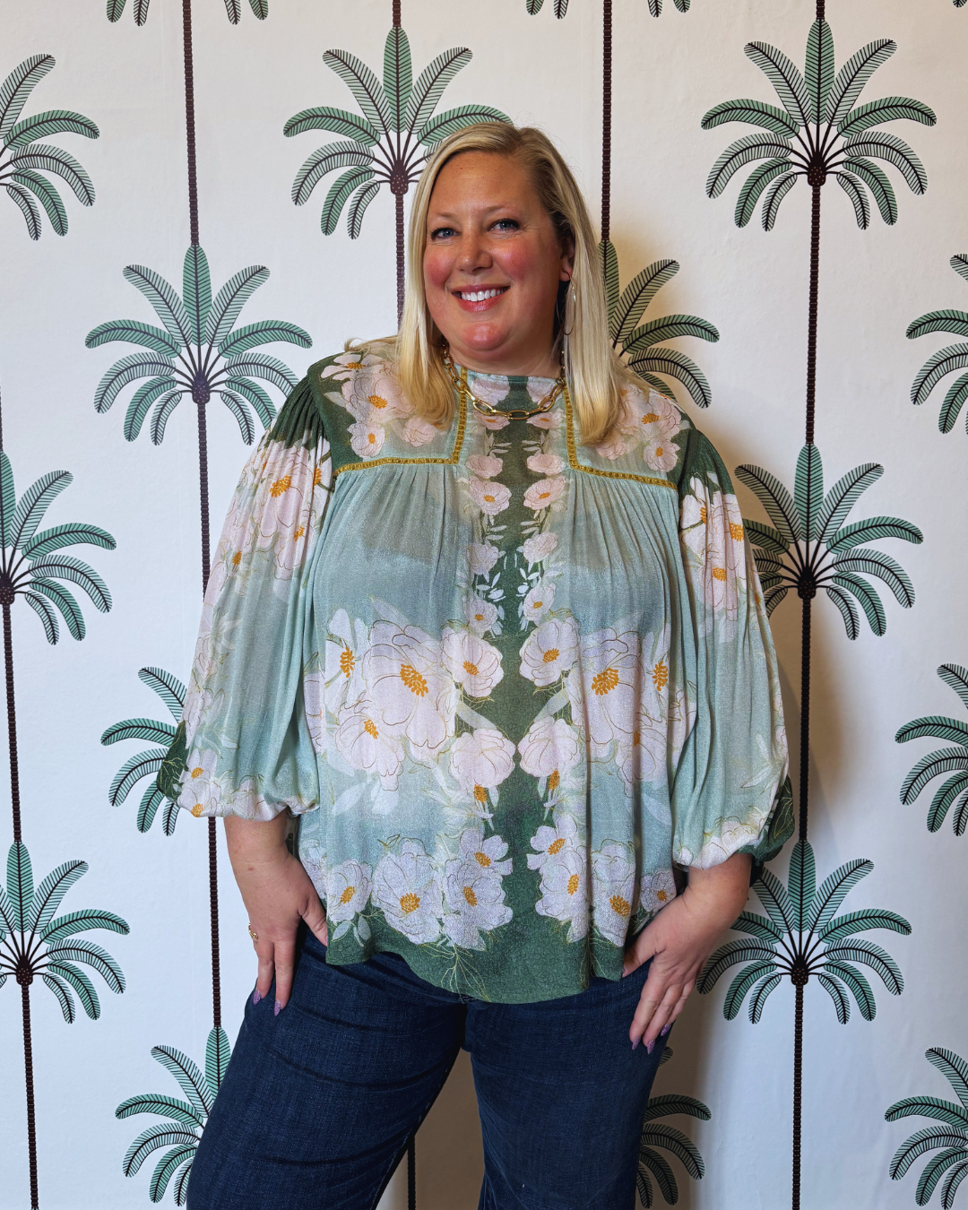 TIARA mint green plus-size - AMOUR781