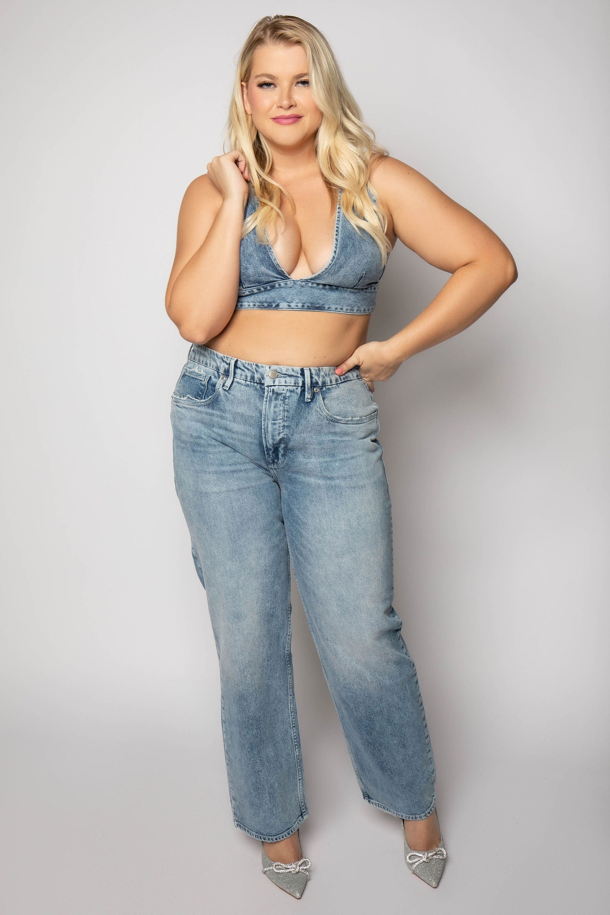 DENIM BRALETTE plus-size - AMOUR781