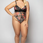 LACE V-NECK BODY SUIT plus-size - AMOUR781