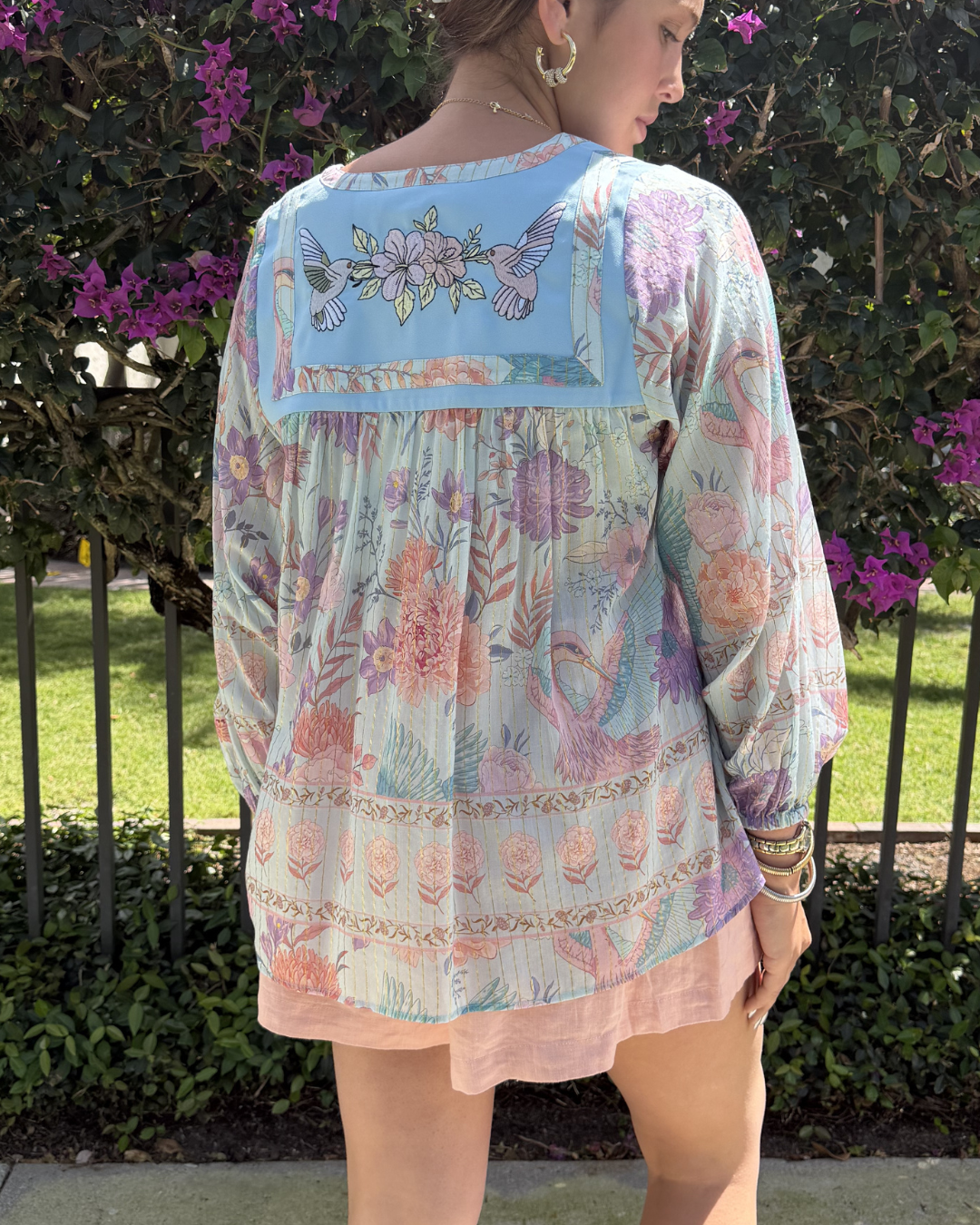 Byron Top- Heron Blue plus-size - AMOUR781