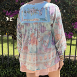 Byron Top- Heron Blue plus-size - AMOUR781